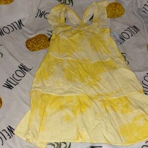 Yellow Tie-Dye Sundress kids 10/12